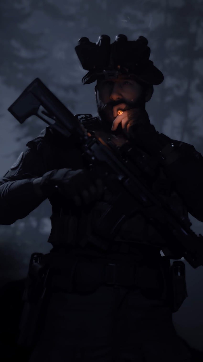 Call of Duty: Modern Warfare Capitán Price Fumar fondo de pantalla del teléfono