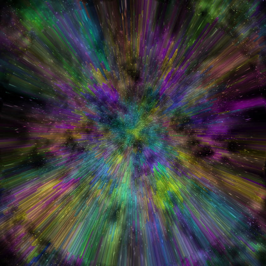 Abstrakt, mehrfarbig, bunt, Diffusion, Dispersion, kosmische Explosion, Weltraumexplosion HD-Handy-Hintergrundbild