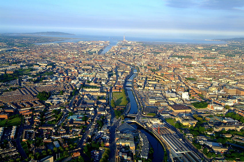 Vista Aérea De Dublín. Blog de brujo fondo de pantalla