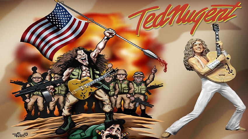 Ted Nugent , ted, music, nugent, wild, rock HD wallpaper