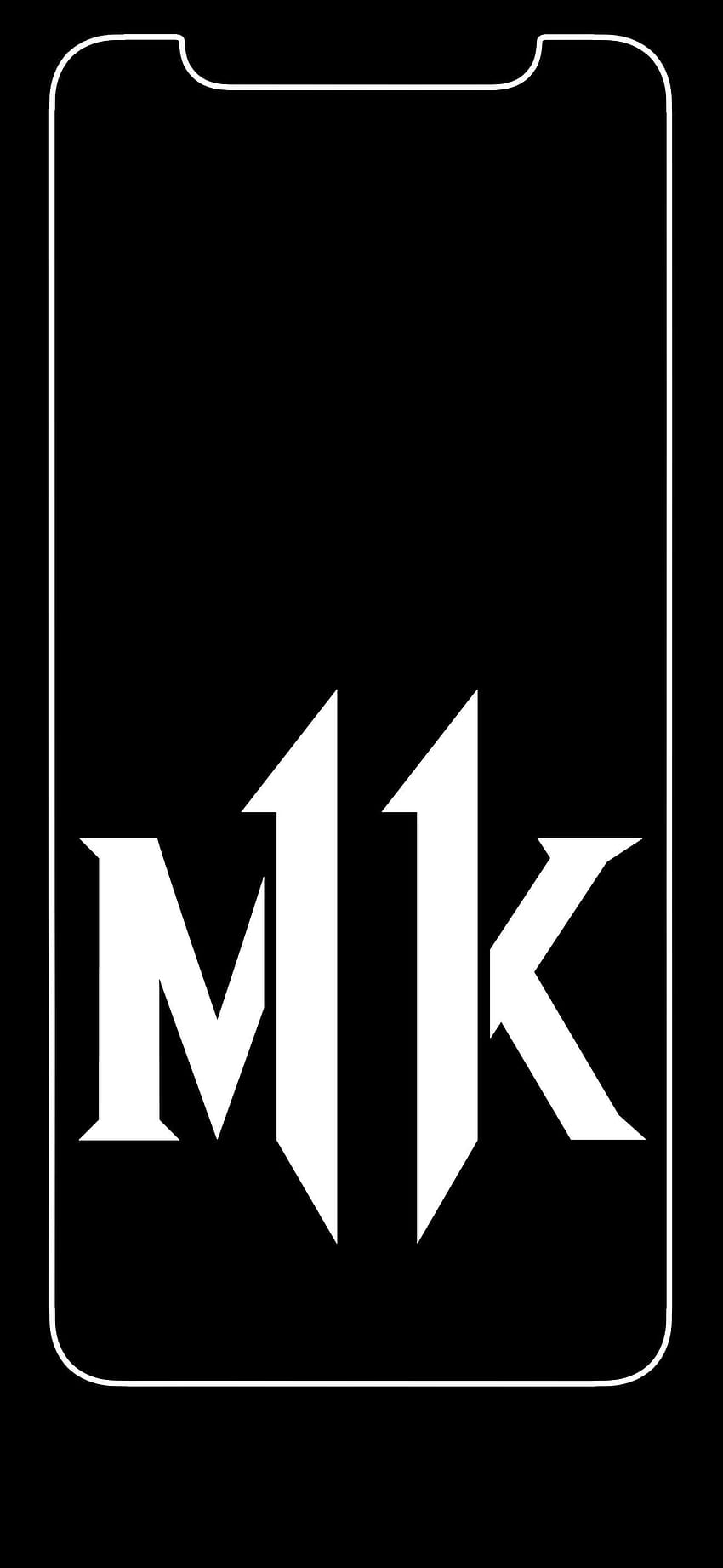 Mortal Kombat 11 logo w outline for iPhone X HD phone wallpaper