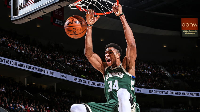 Every Giannis Antetokounmpo Slam Dunk From 2019 20, Giannis Dunking HD wallpaper