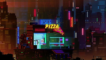 VirtuaVerse: Cyberpunk and Pixels  Cool pixel art, Pixel art background,  Pixel animation