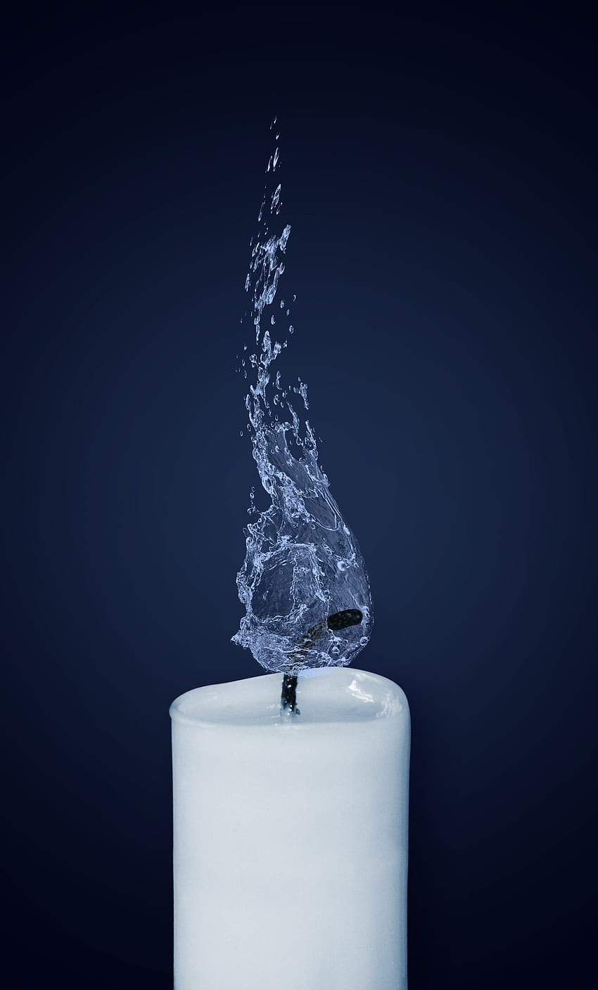 Candle Water Flame Illustration iPhone , , Background, and HD phone wallpaper