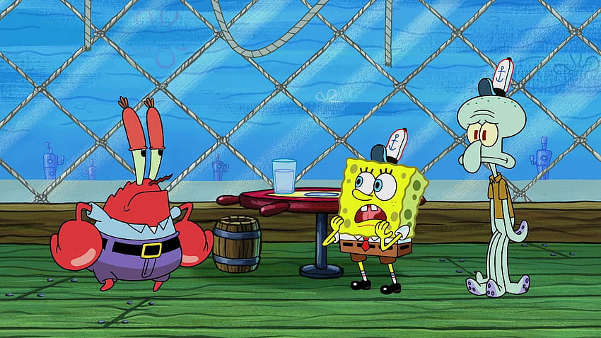 Mr Krabs, Spongebob and Squidward - Spongebob Squarepants, Spongebob Krusty Krab HD тапет