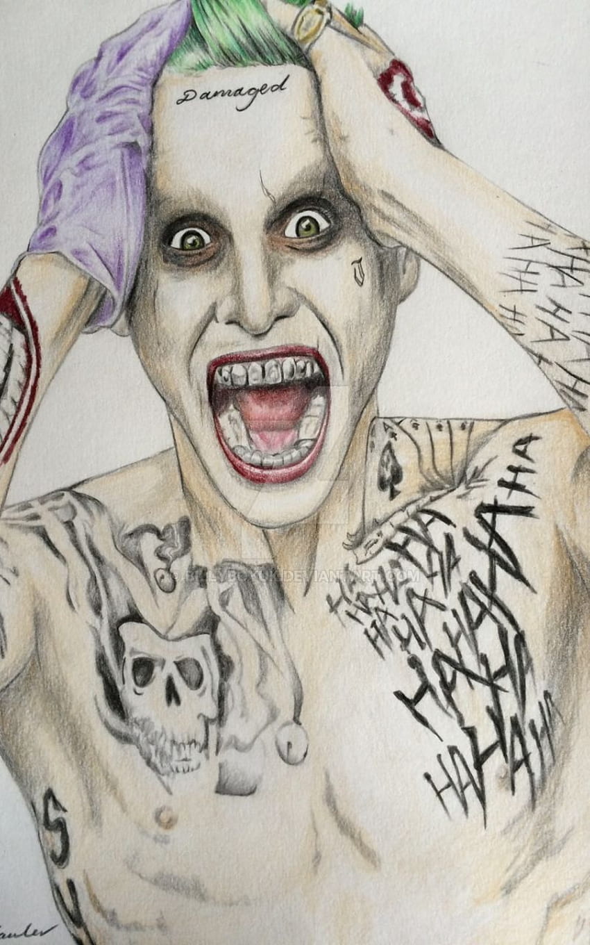 Suicide Squad Joker Jared Leto drawing HD phone wallpaper | Pxfuel