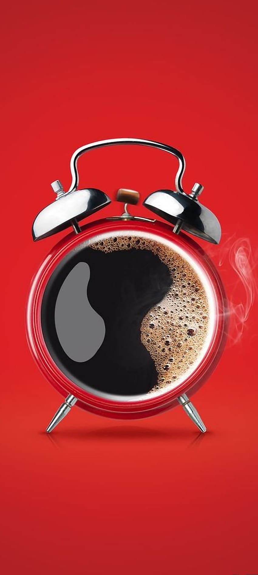 Abstractus, Kaffeetasse, rot, Serviergeschirr, Uhr HD-Handy-Hintergrundbild