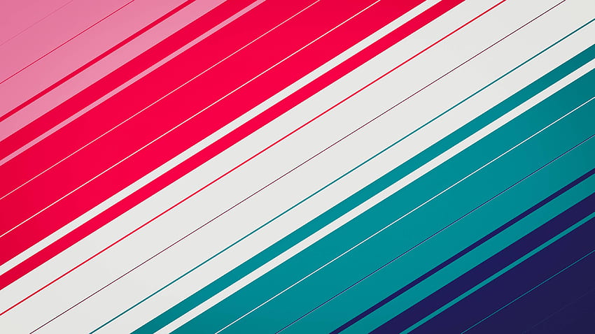 Red White Teal Stripes , Abstract , , and Background HD wallpaper