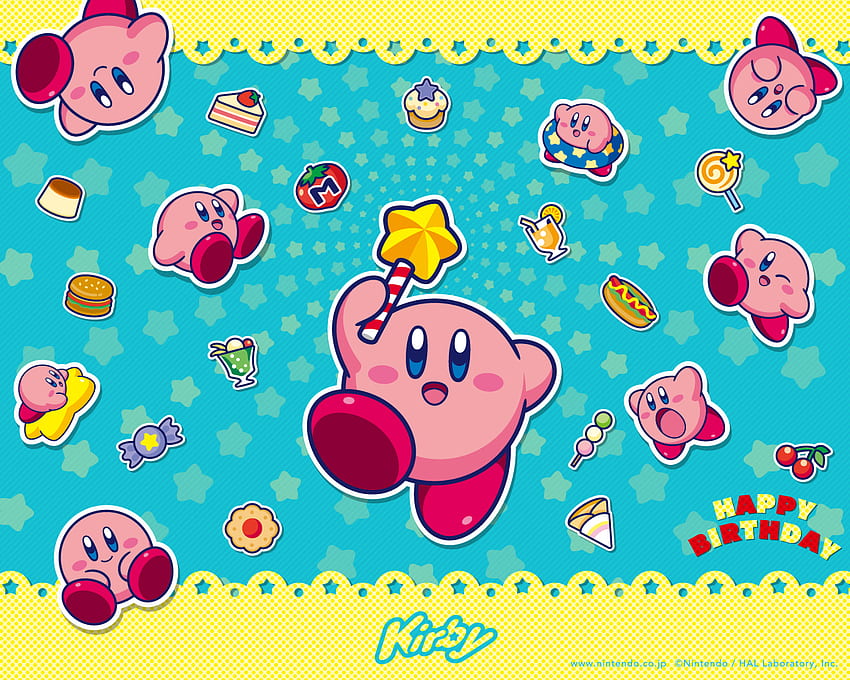 Kirby Background, Kirby Christmas HD wallpaper