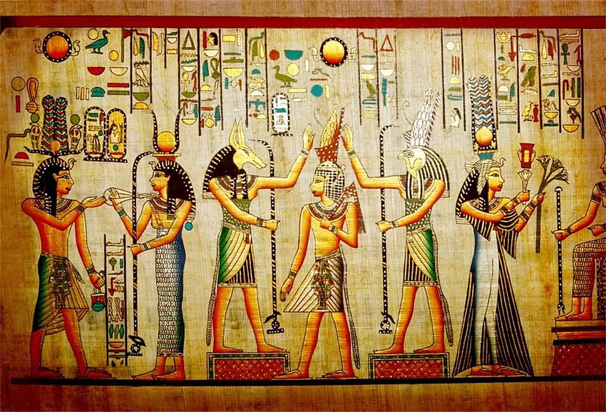 LFEEY ft オールド エジプト パピルス 背景 塗り絵 壁 壁画 古代エジプト 羊皮紙 ビンテージ ウォールペインティング アンティーク ヒエログリフ グラフィック 背景布 ビニール スタジオ 小道具 : エレクトロニクス、エジプトアート 高画質の壁紙