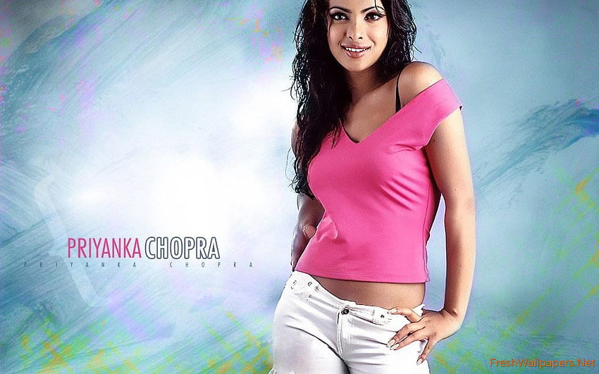 Priyanka Chopra dalam Pink Top, Top Bollywood Wallpaper HD