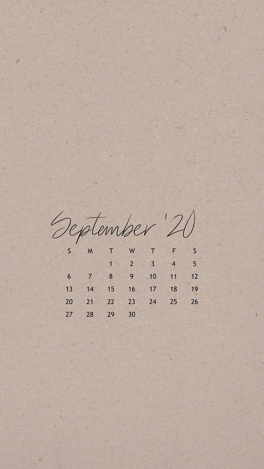 September 2020 Phone Calendar - Thyme Is Honey HD phone wallpaper