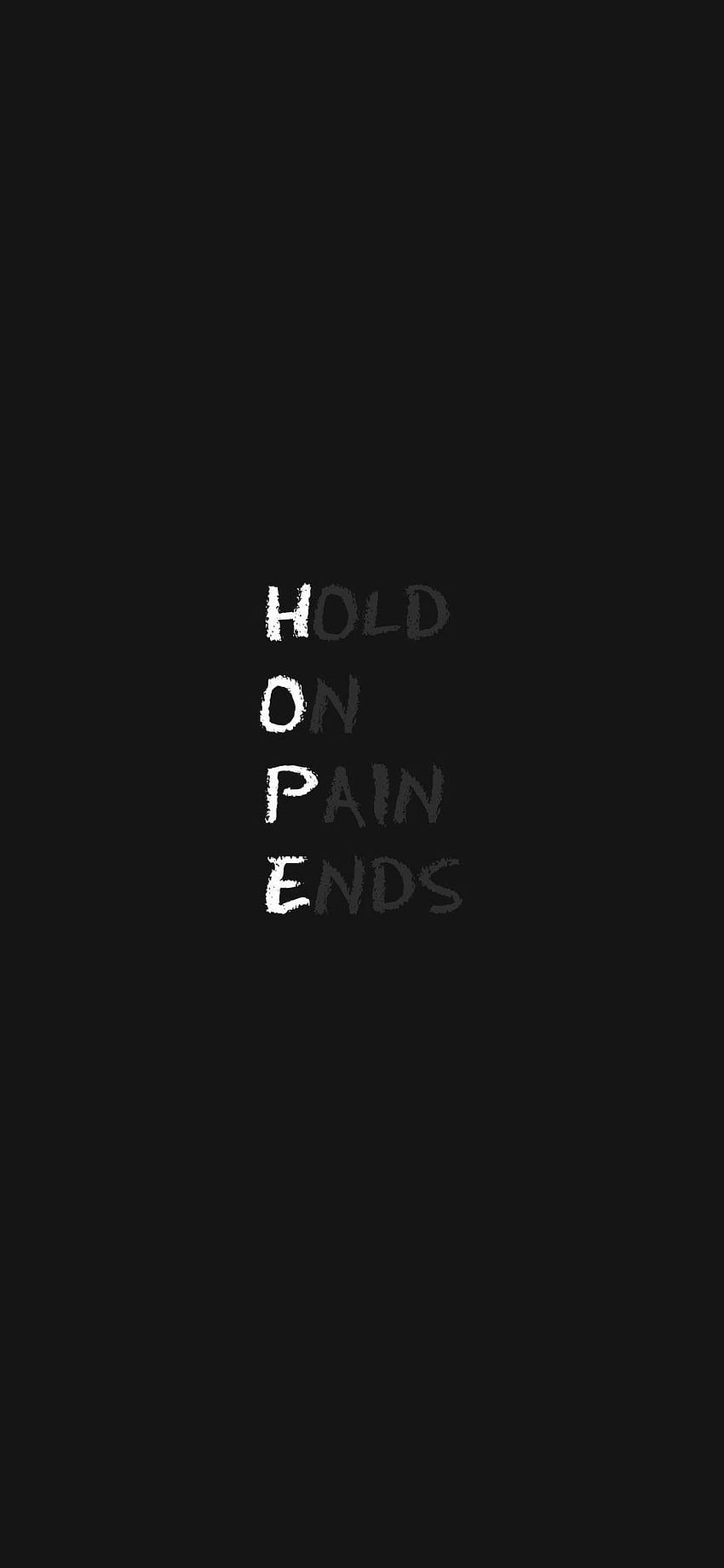 Hold On Pain, Pain Black and White HD phone wallpaper