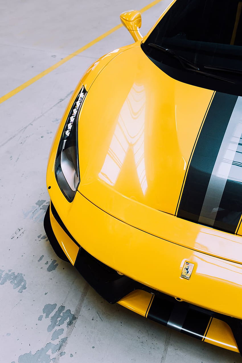 : voiture jaune et noire, mode de transport, Lenovo Yellow Car Fond d'écran de téléphone HD