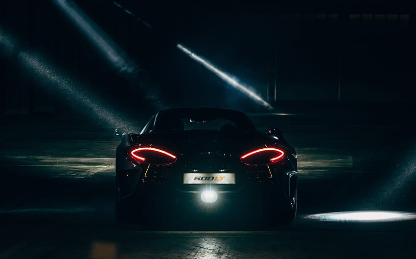 Negro, superdeportivo, luces traseras, McLaren fondo de pantalla