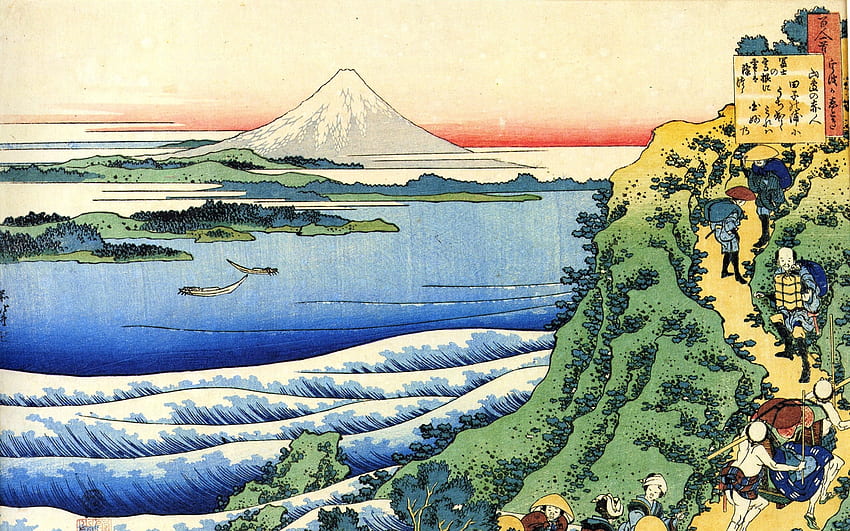 arte japonesa do monte fuji katsushika hokusai trinta e seis vistas da arte do monte fuji papel de parede HD