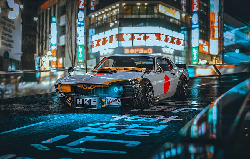 HD wallpaper: Tokyo, Japanese cars, vehicle, render, digital, digital art