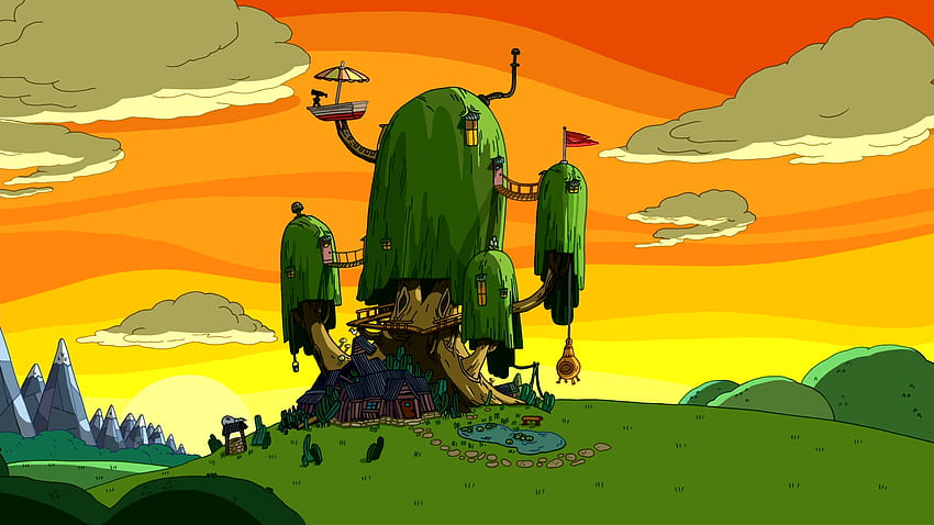 La casa sull'albero di Adventure Time Sfondo HD