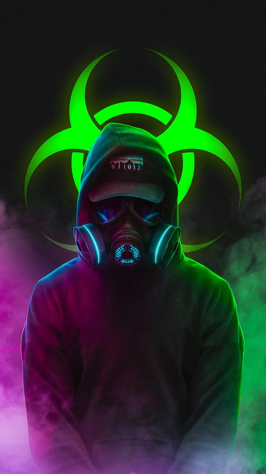 Gas Mask, Toxic, Digital Art, phone , , Background, and , Anime Boy with Gas Mask HD phone wallpaper