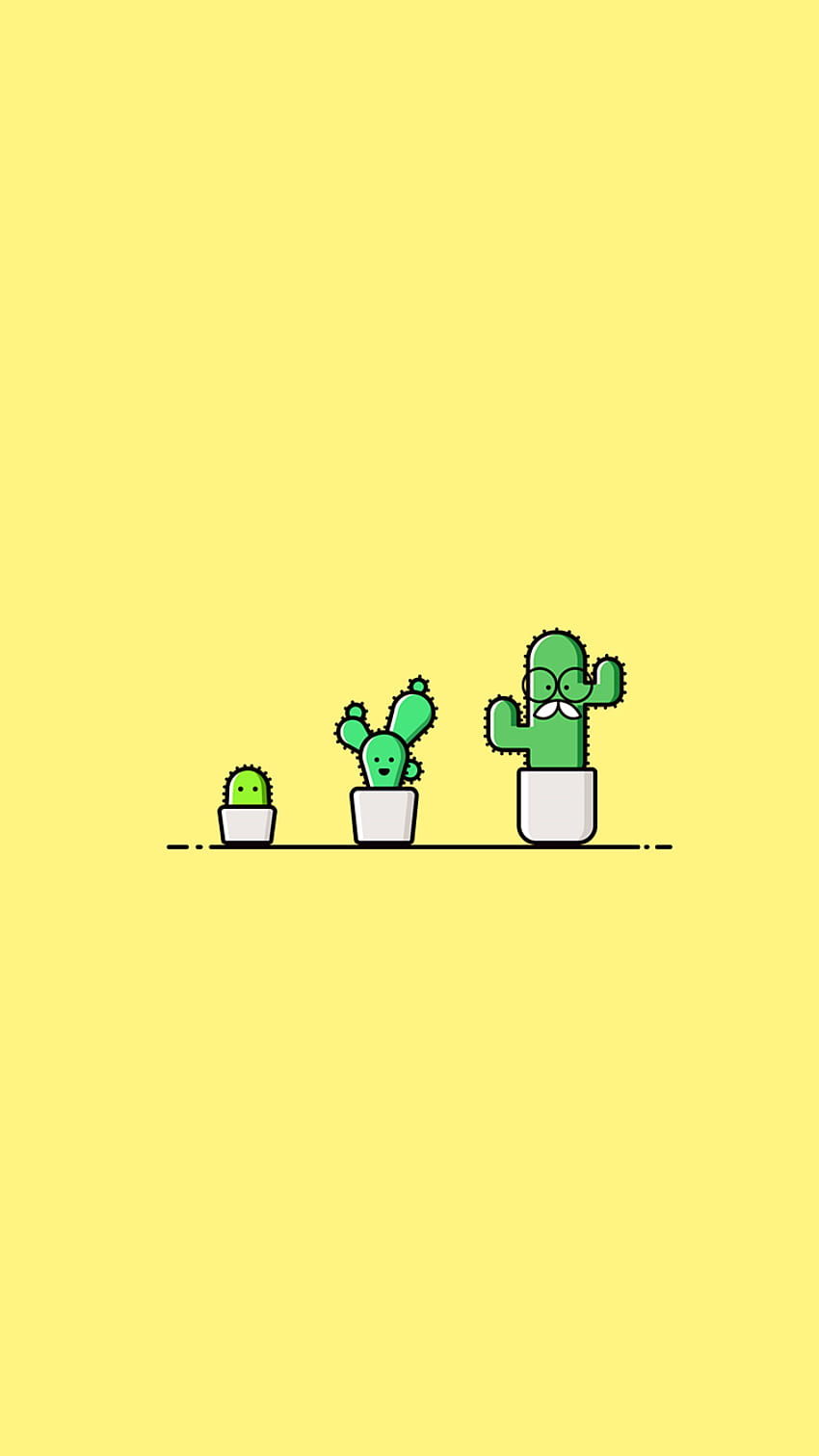 Tumblr, Yellow Cactus HD phone wallpaper