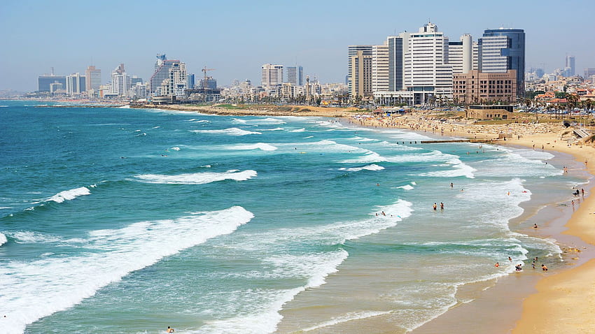 Tel Aviv High Quality, Israel Beach HD wallpaper
