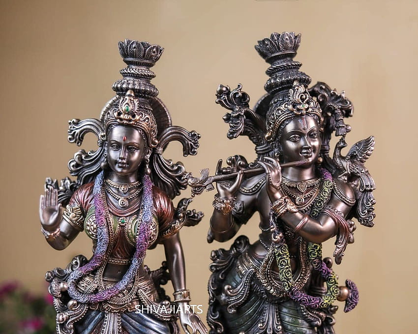 ซื้อ SHIVAJI ARTS Radha Krishna Statue, 37 Cm Bonded Bronze Radha Krishna Sculpture, Goddess Radha, Lord Krishna, Hindu Divine Couple, Radha Krishna Figurine ทางออนไลน์ในอินโดนีเซีย B09264173G วอลล์เปเปอร์ HD