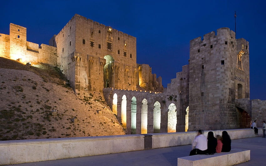 Страхотни крепости - 20 внушителни замъка. Сирия, Алепо, Древни руини HD тапет