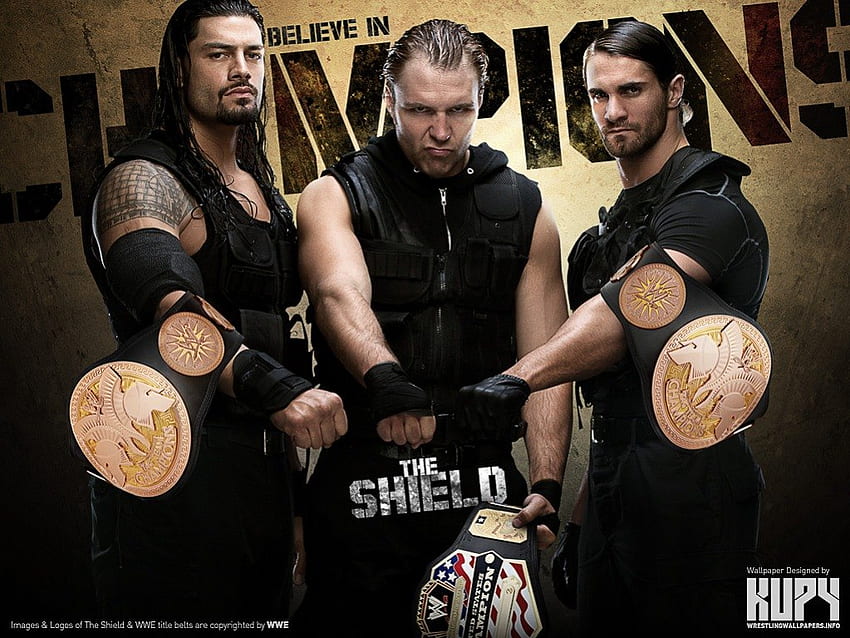 Believe In The Shield、Champion、Tag、Ambrose、WWE、Rollins、Dean、Team、WWF、FCW、Seth、Reigns、States、Roman、United、Rolins 高画質の壁紙