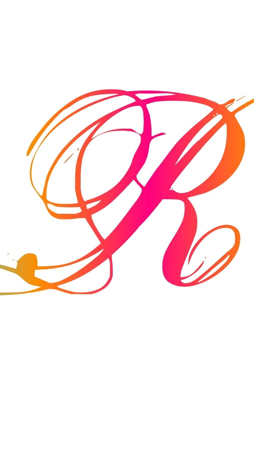 R Letter, Pink, White Background HD phone wallpaper | Pxfuel