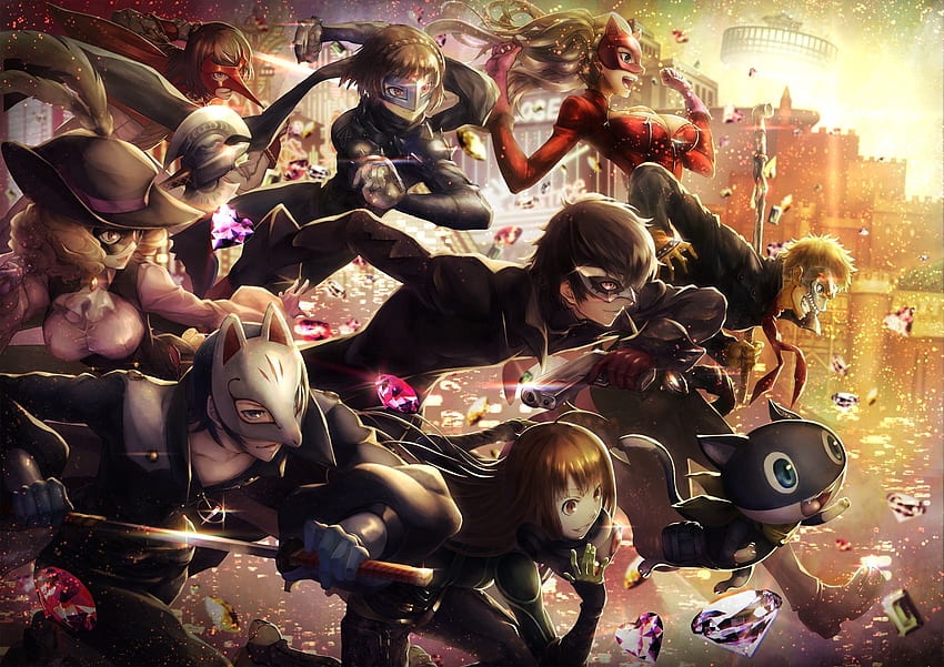 Persona 5, Akechi Goro, Kurusu Akira, Okumura Haru, Nijima Makoto Wallpaper HD