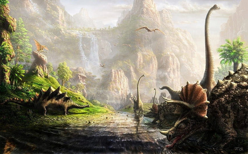 La tierra de los dinosaurios. La tierra de los dinosaurios fondo de pantalla