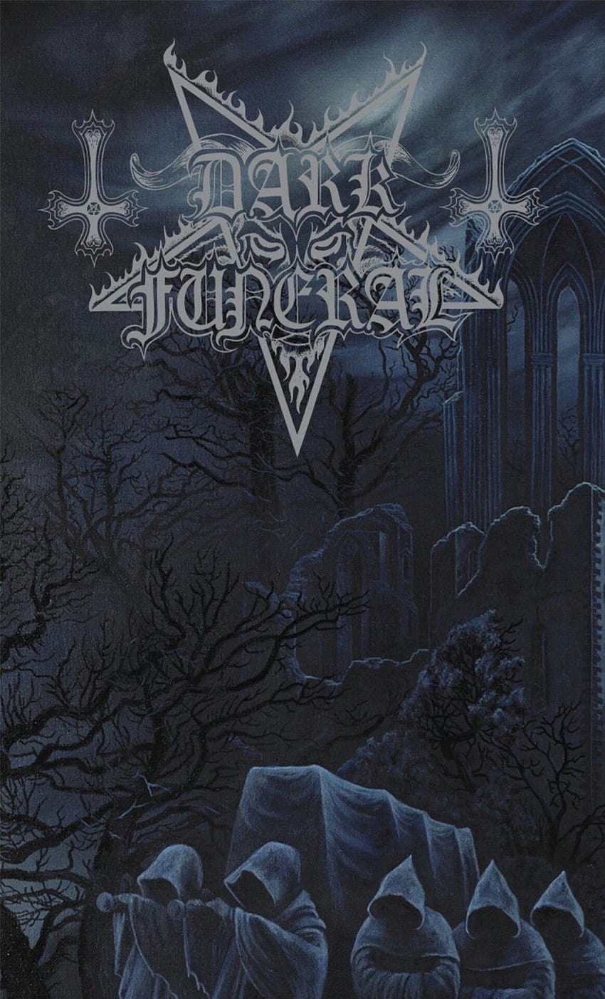 Mroczny pogrzeb. Heavy metal art, black metal art, logo zespołu metalowego Tapeta na telefon HD