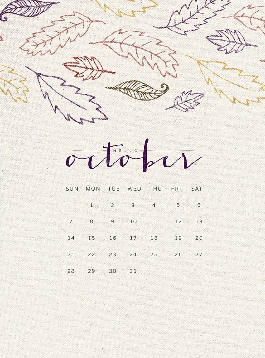 October 2018 Calendar, Hello October with Pumpkin HD phone wallpaper