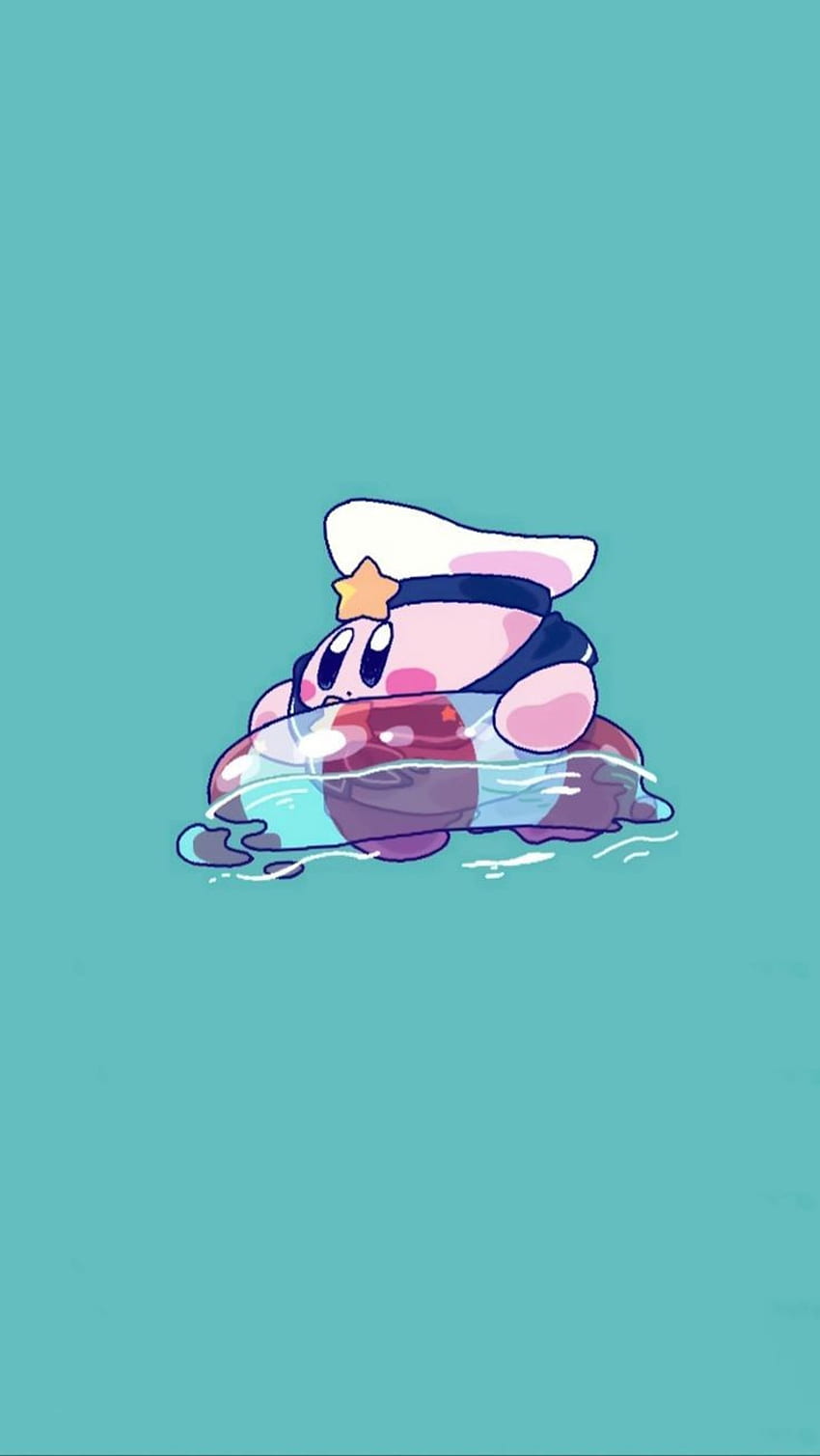 Kirby, rosa, arte fondo de pantalla del teléfono
