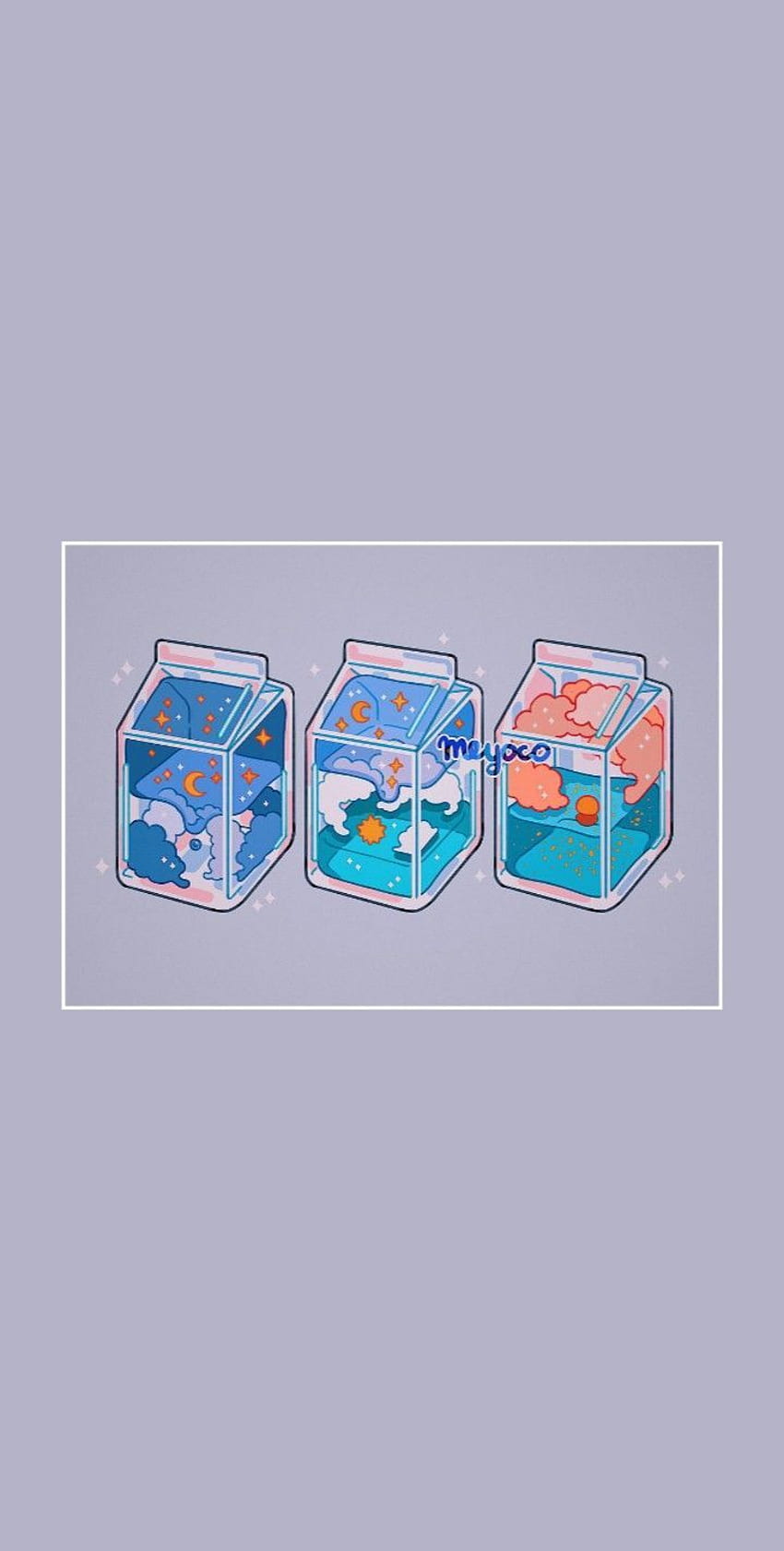 Milk Box Universe by Meyoco. doodle, Anime iphone, Cute anime , Milk Aesthetic HD phone wallpaper