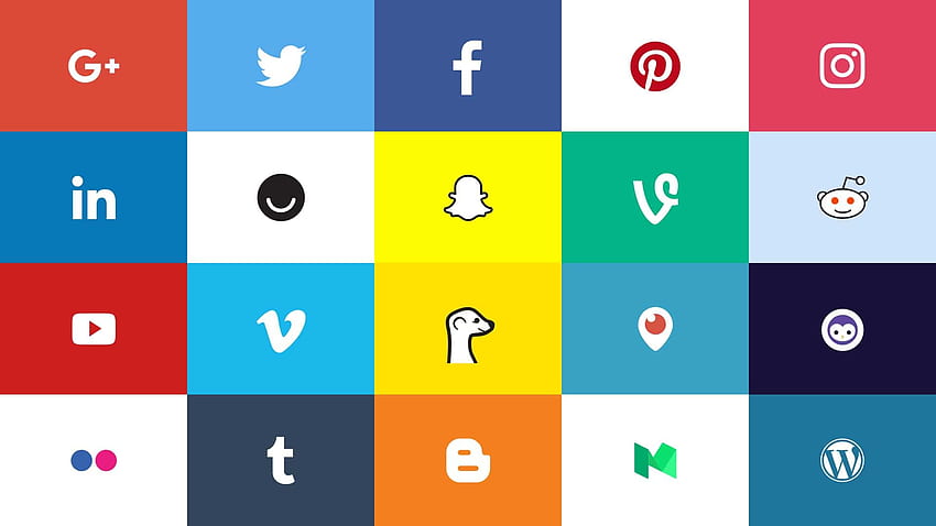 Social-Media-Logos HD-Hintergrundbild