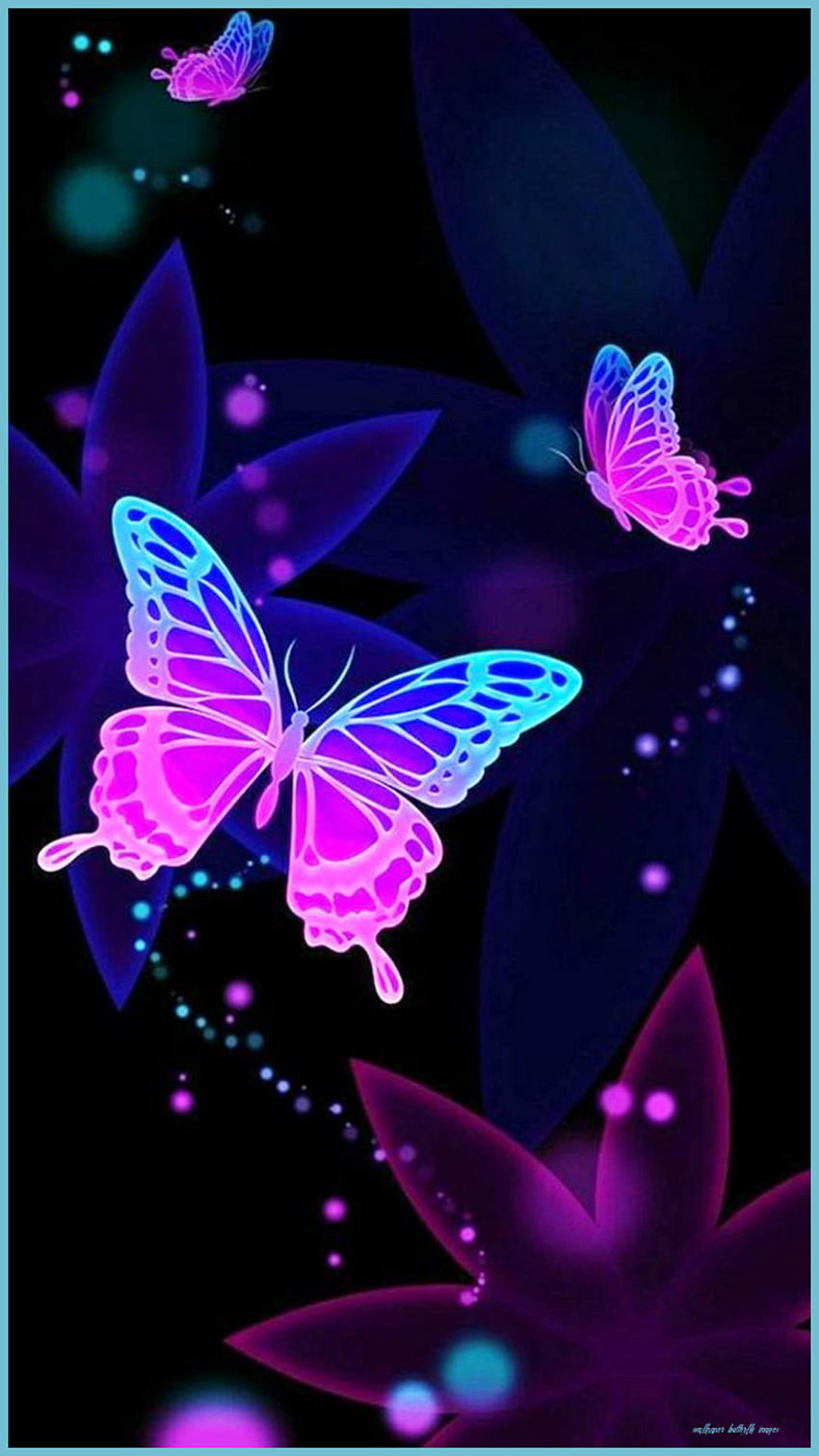 Neon Art Butterfly , Purple Butterfly - Butterfly, Blue Neon Butterfly HD phone wallpaper