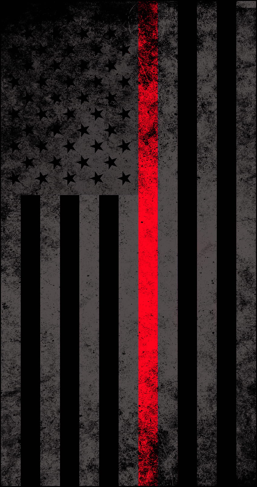 Firefighter Flags, Red Line HD phone wallpaper