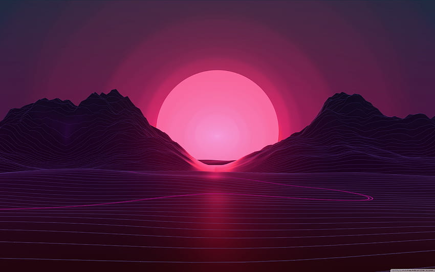 Synthwave Background ❤ for • Wide & Ultra HD wallpaper