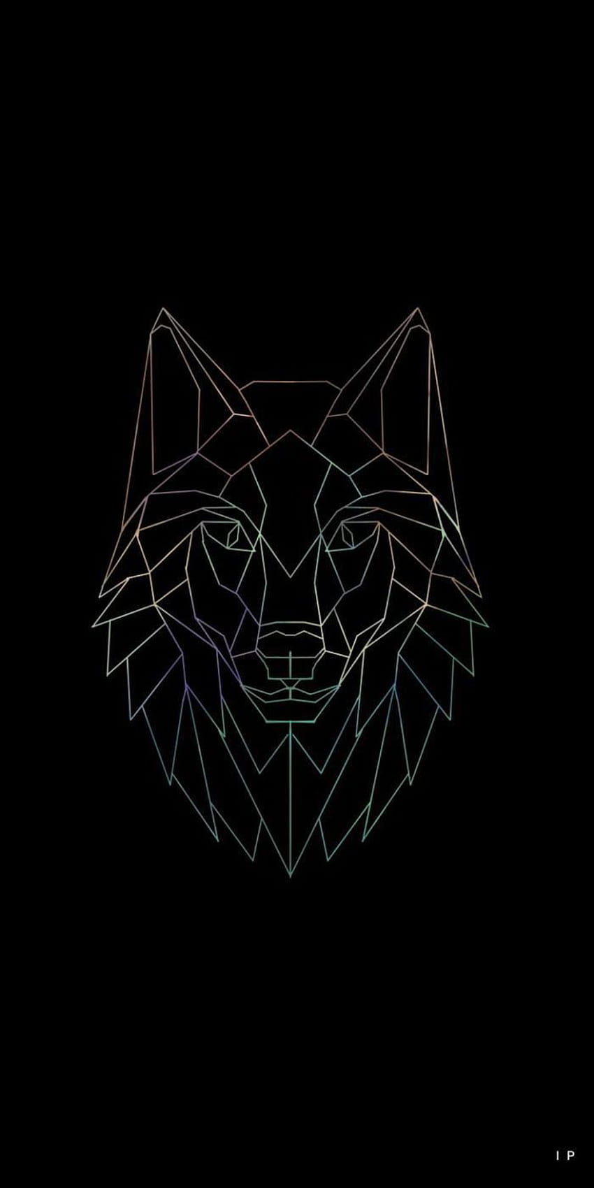 Geometric Wolf - , Geometric Wolf Background on Bat HD phone wallpaper