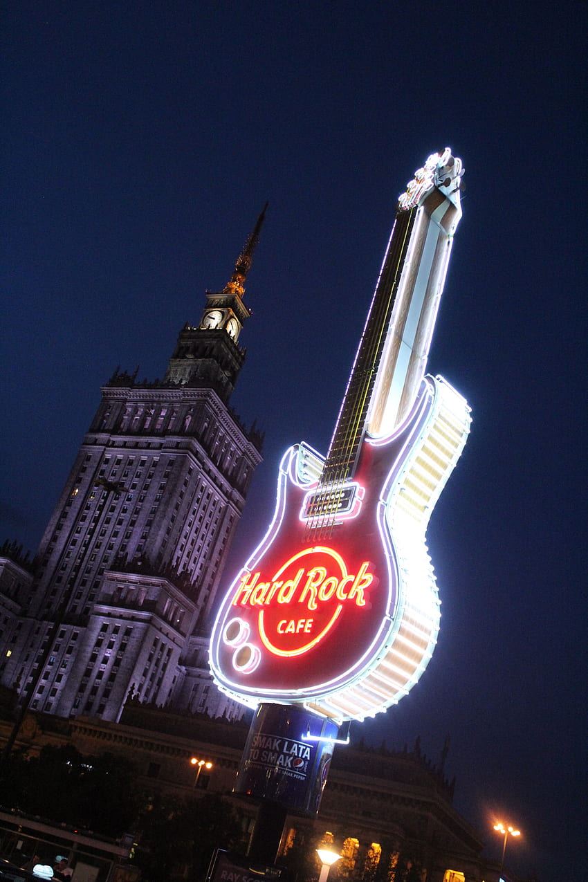 Palácio da Cultura e Ciência Hard Rock Café em Varsóvia 3456 X 5184 Papel de parede de celular HD