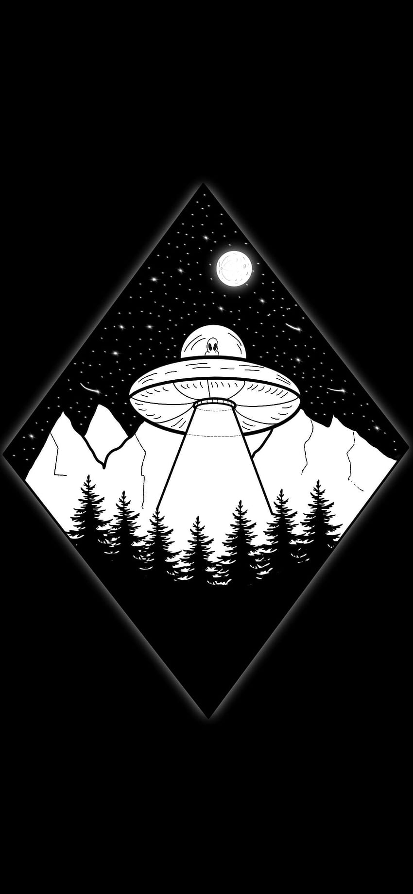 UFO Alien (fatto da me): io, Cute UFO Sfondo del telefono HD