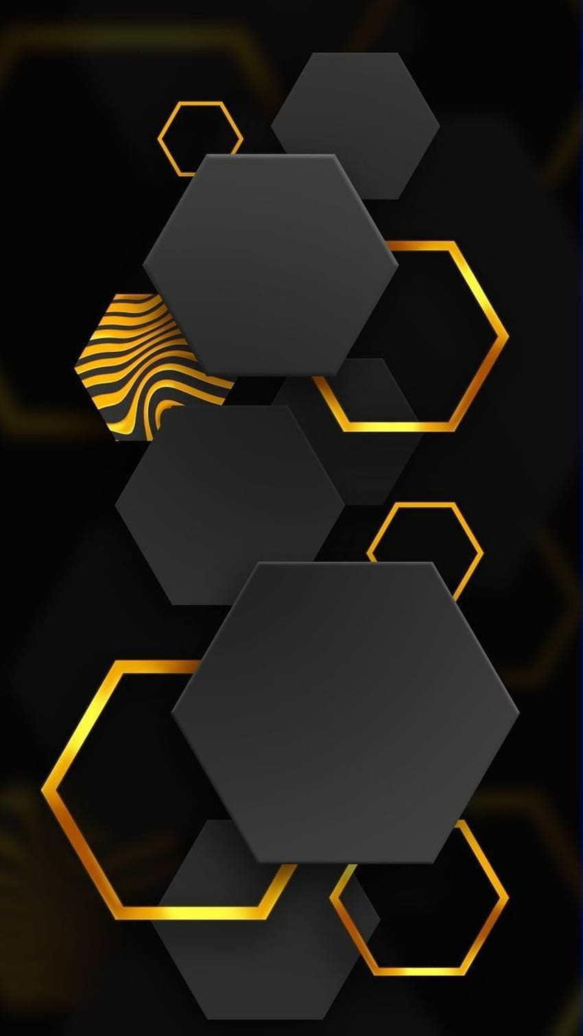 Pattern, gold, design, black HD phone wallpaper