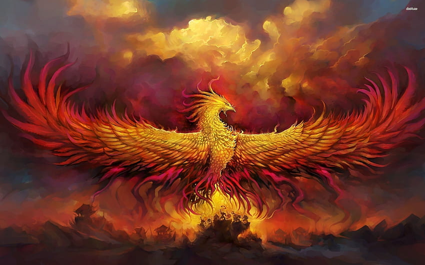 Phoenix rising above the warriors - Digital Art HD wallpaper | Pxfuel