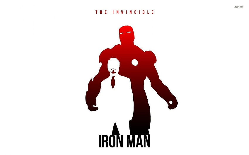 Iron Man silhouette - Vector HD wallpaper