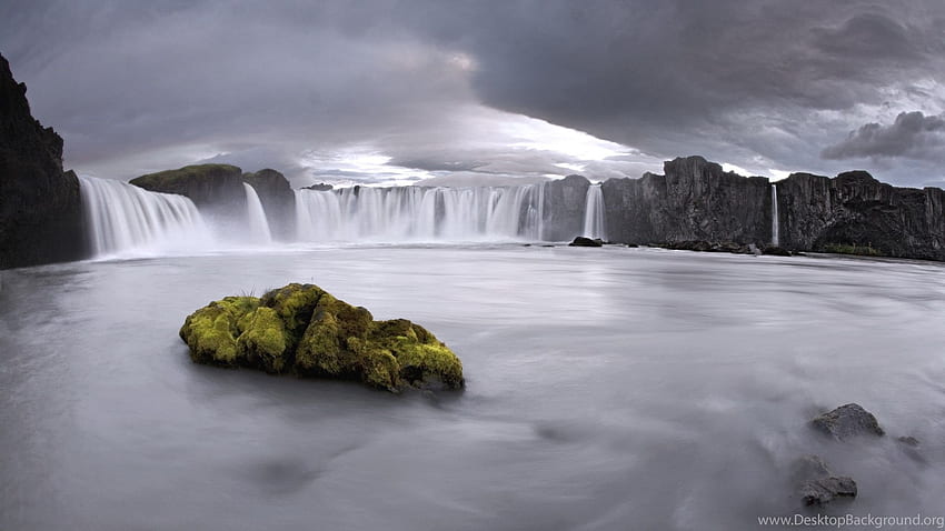 Waterfalls In Iceland Background, Iceland Dual Monitor HD wallpaper