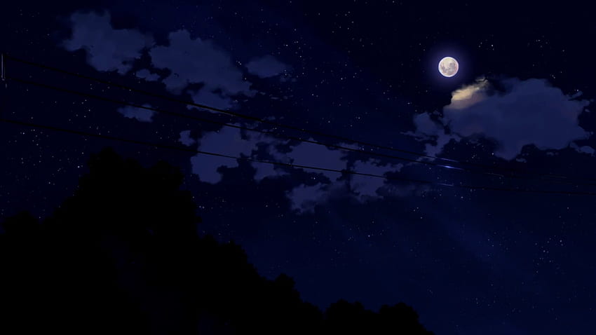 Anime Night Sky. Cartoon Anime , Night Sky Anime HD wallpaper