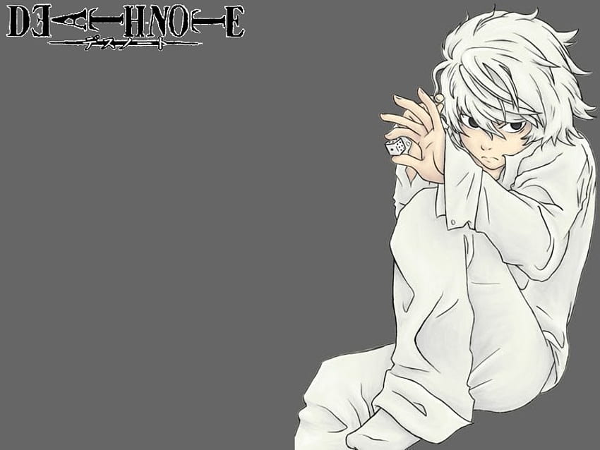 N - Death Note, death note, cinza, branco, perto papel de parede HD