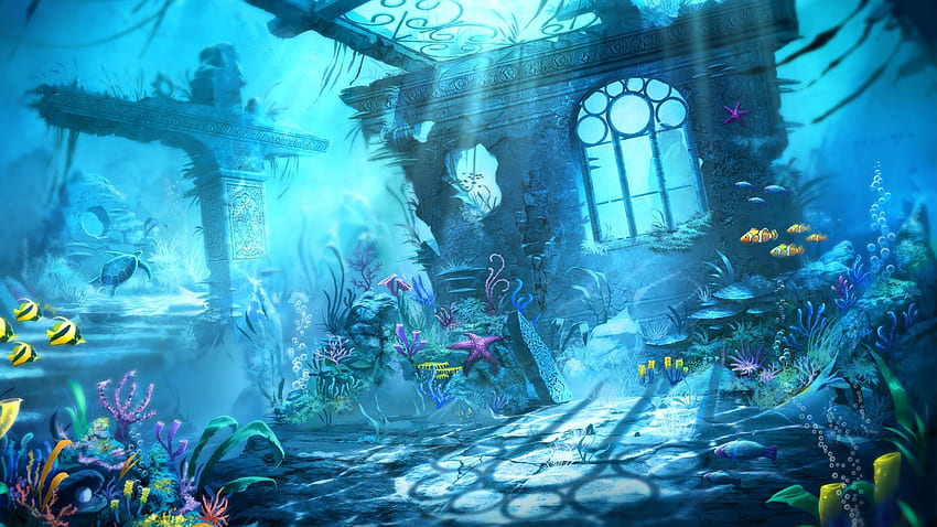 Wasser-Pokémon-Hintergrund, Ozean-Pokémon HD-Hintergrundbild