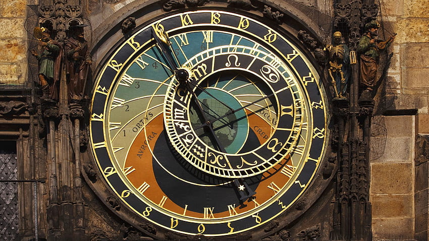 Clock, , , Prague, Czech Republic, Czechia, Astronomy HD wallpaper